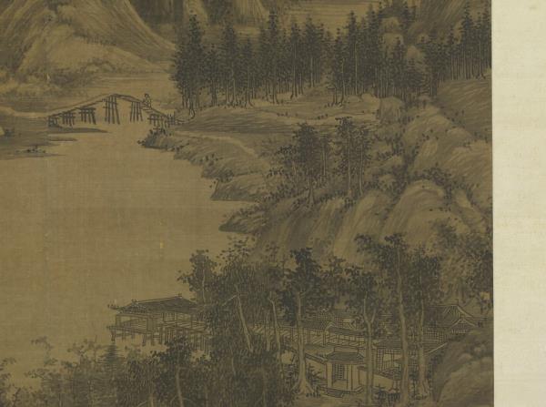 五代南唐巨然秋山圖　軸