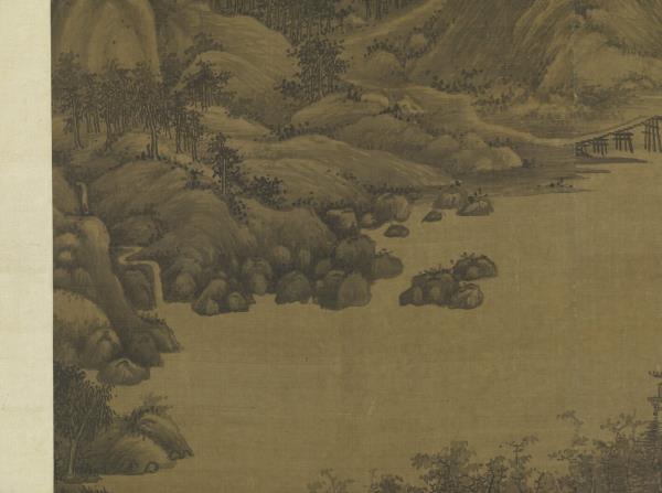 五代南唐巨然秋山圖　軸