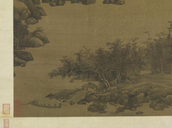 五代南唐巨然秋山圖　軸