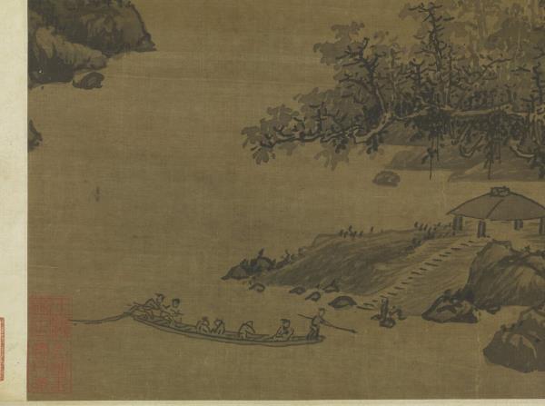 五代南唐巨然秋山圖　軸