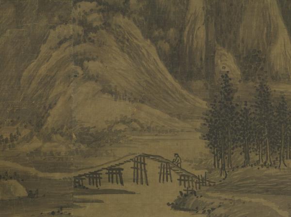 五代南唐巨然秋山圖　軸