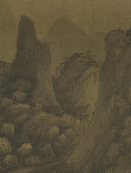 五代南唐巨然秋山圖　軸