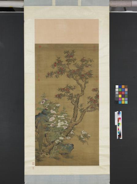 元人畫天中華瑞　軸