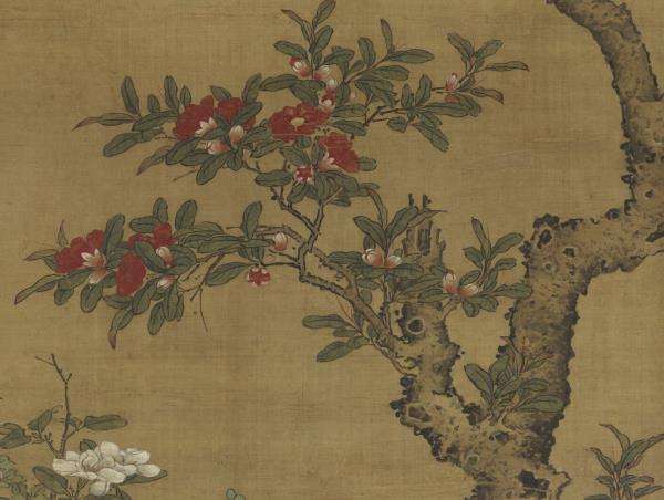 元人畫天中華瑞　軸