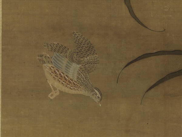 元人嘉穀鳴禽圖　軸