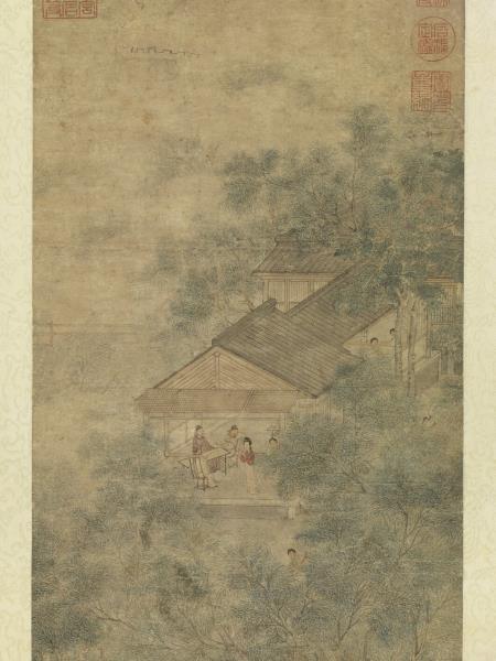 元趙孟頫萬柳堂圖　軸