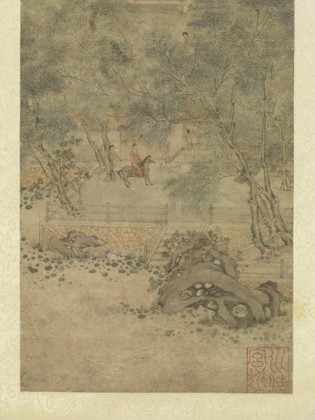 元趙孟頫萬柳堂圖　軸