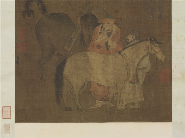 元趙孟頫畫馬　軸