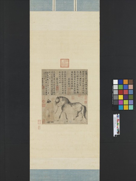 元趙孟頫白鼻騧　軸