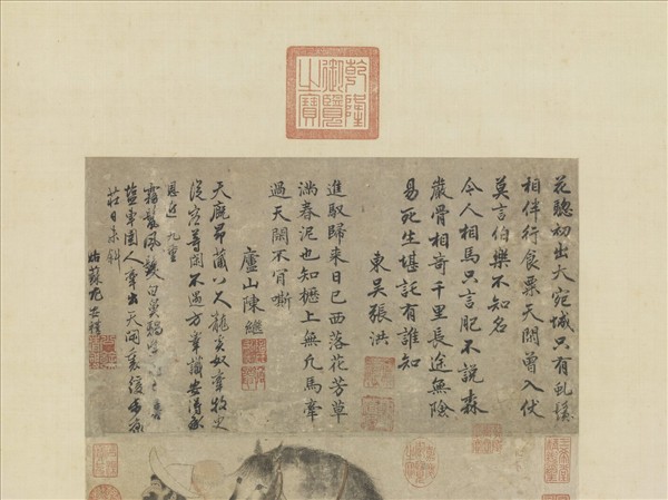 元趙孟頫白鼻騧　軸