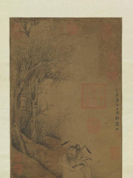 元陳琳畫寒林鍾馗　軸