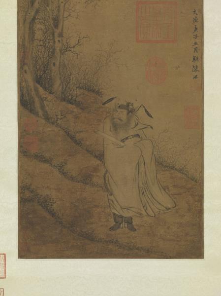 元陳琳畫寒林鍾馗　軸