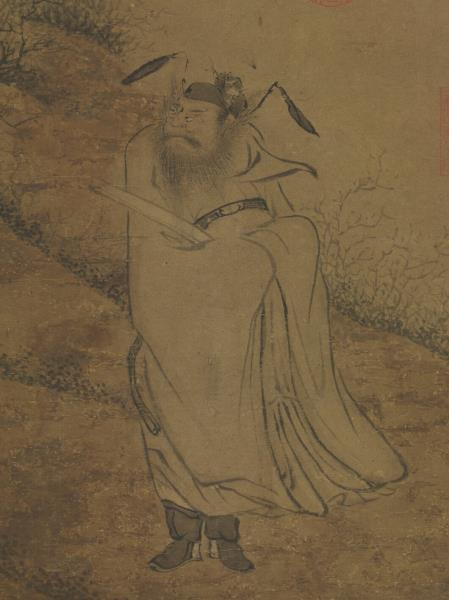 元陳琳畫寒林鍾馗　軸