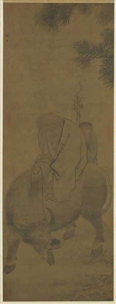 元顏輝畫老子騎牛　軸