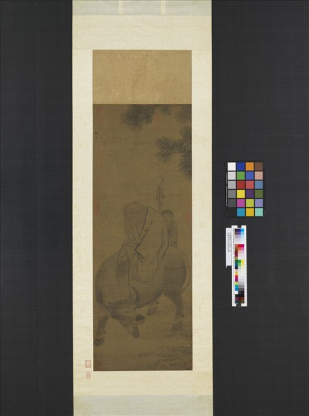 元顏輝畫老子騎牛　軸