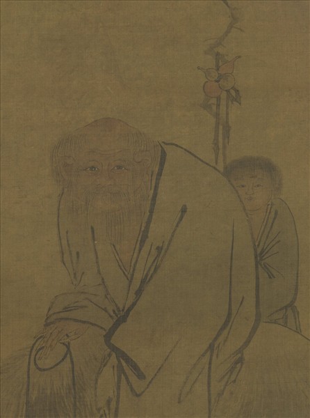 元顏輝畫老子騎牛　軸