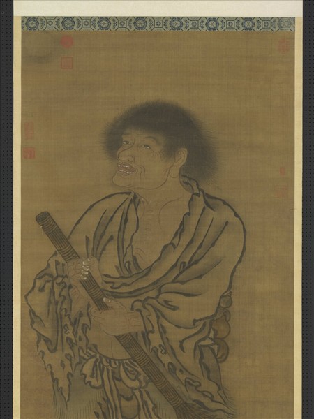 元顏輝畫拾得子　軸