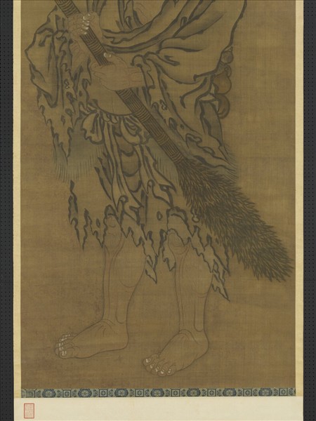 元顏輝畫拾得子　軸