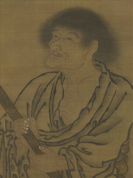 元顏輝畫拾得子　軸