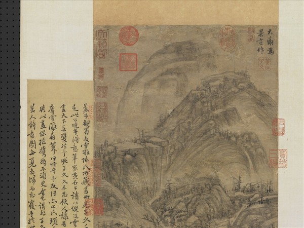 元黃公望谿亭山色　軸