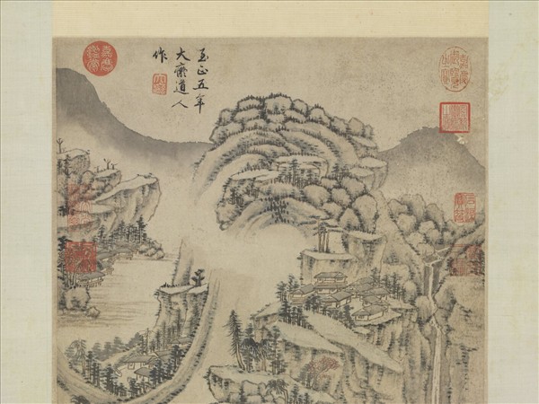 元黃公望溪亭秋色　軸