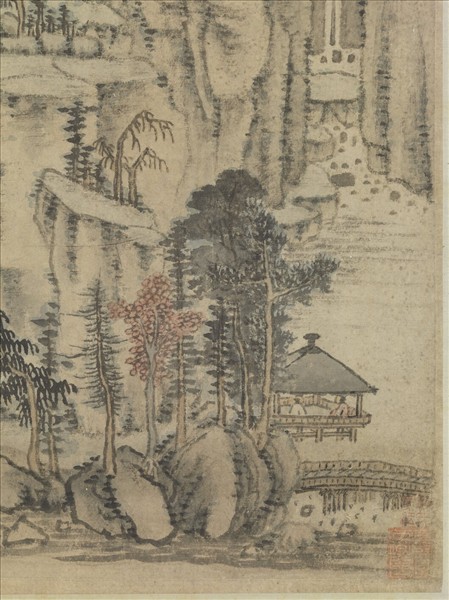 元黃公望溪亭秋色　軸