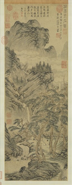 元王蒙松風泉石圖　軸