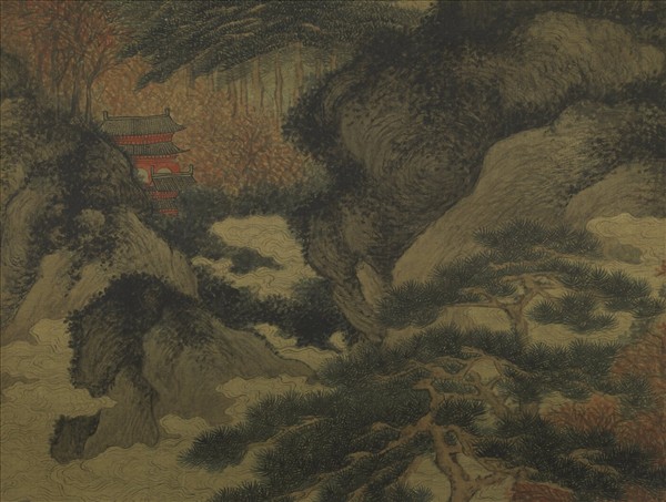 元王蒙紫府仙山圖　軸