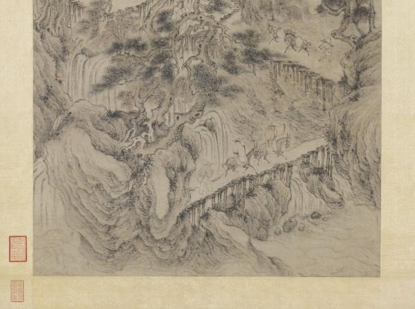 元王蒙劍閣圖　軸