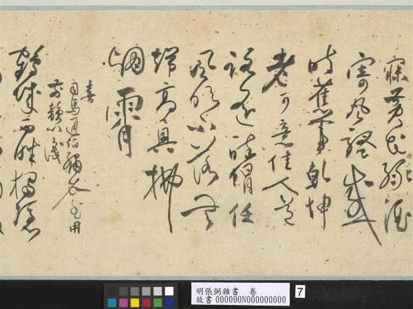 明張弼雜書　卷