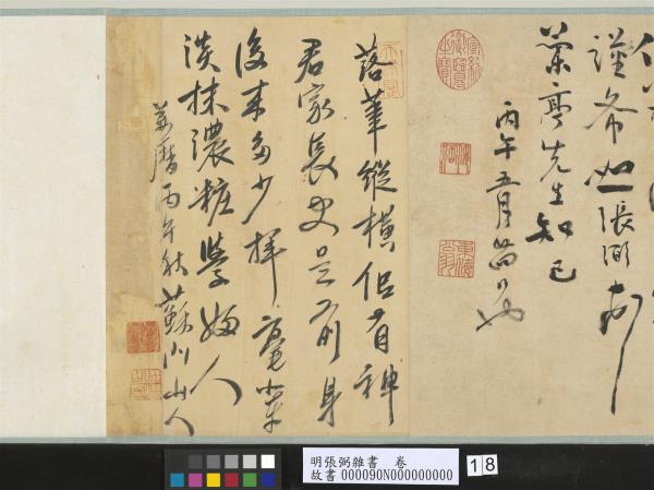 明張弼雜書　卷