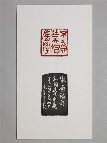 石「不負壯夫償老學」印