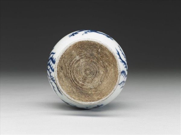 青花龍鳳紋雙耳活環瓶