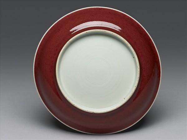 霽紅釉盤
