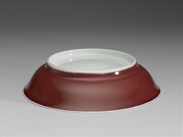 霽紅釉盤