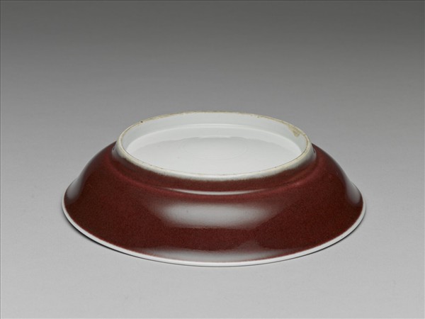 霽紅釉盤