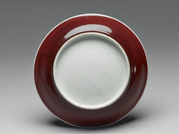 霽紅釉盤