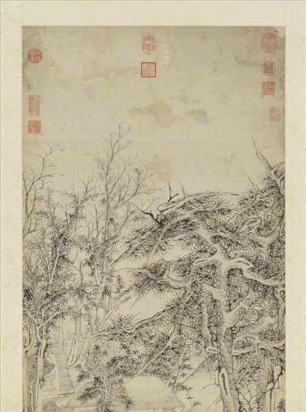 元曹知白松窗樂趣　軸