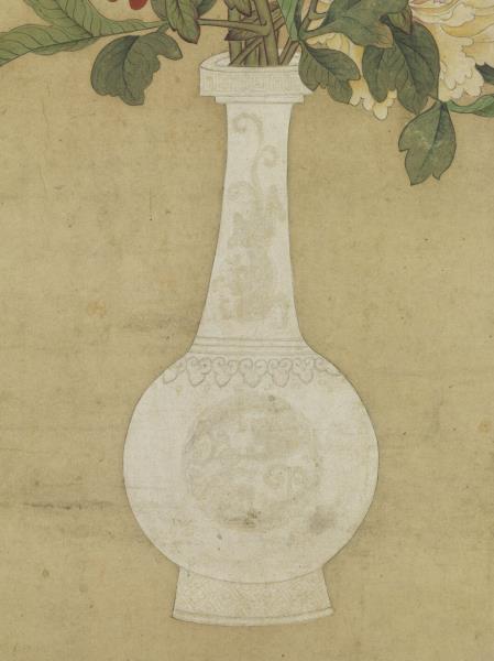 元張中太平春色　軸