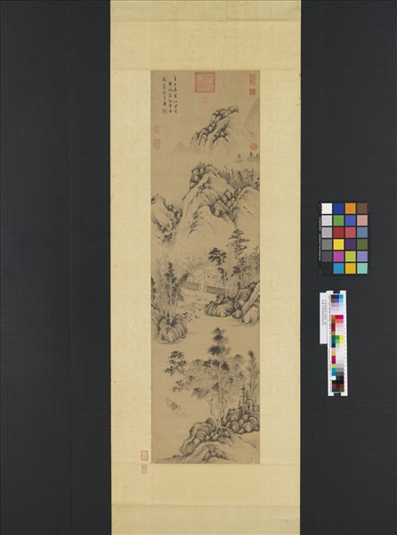 元馬琬畫秋江釣艇　軸