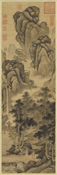 元人秋山圖　軸