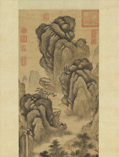 元人秋山圖　軸