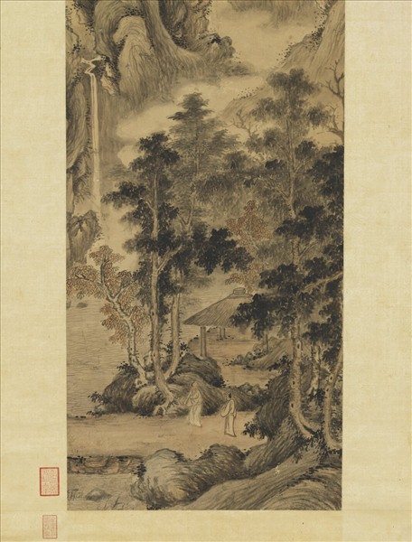 元人秋山圖　軸