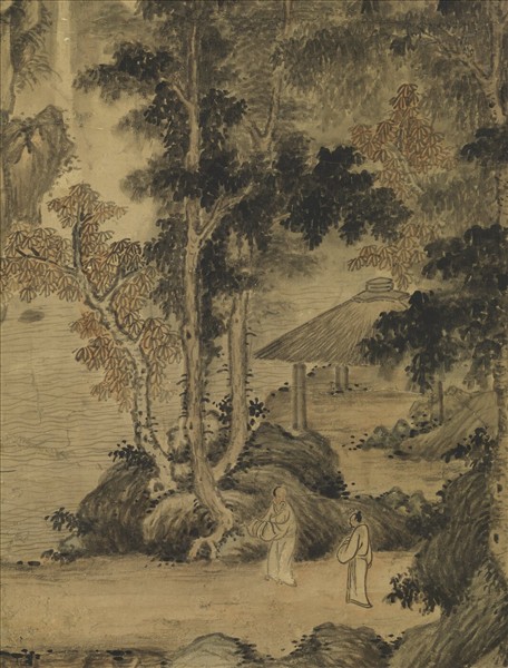 元人秋山圖　軸