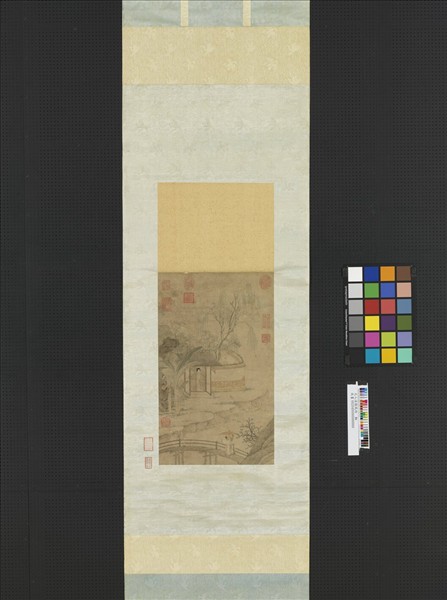 元人溪橋風雨　軸