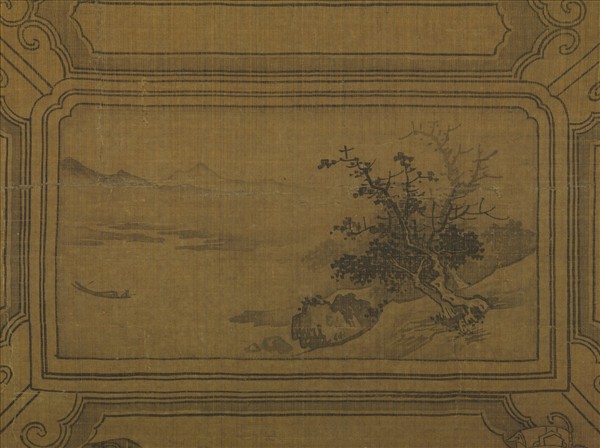 元人畫聽琴圖　軸