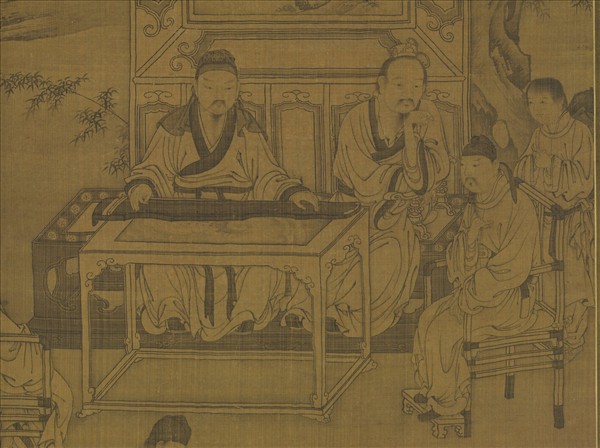 元人畫聽琴圖　軸