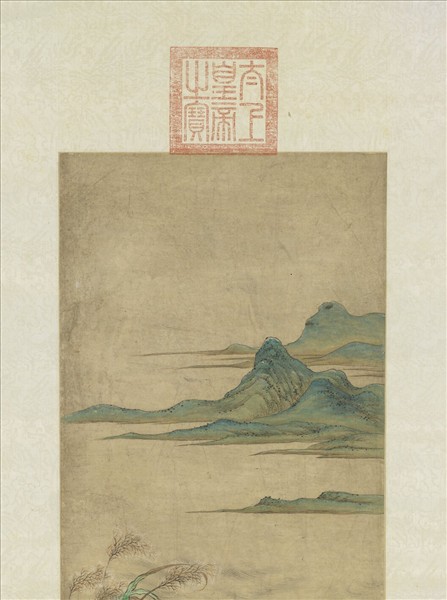 元人畫葦渡圖　軸