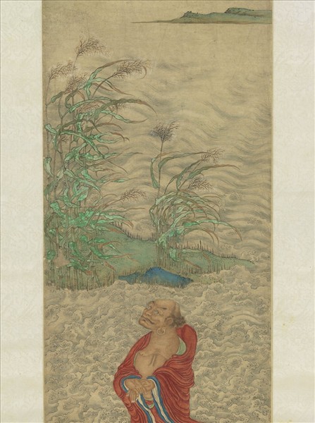 元人畫葦渡圖　軸