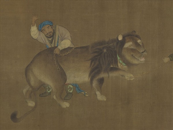 元人畫貢獒圖　軸